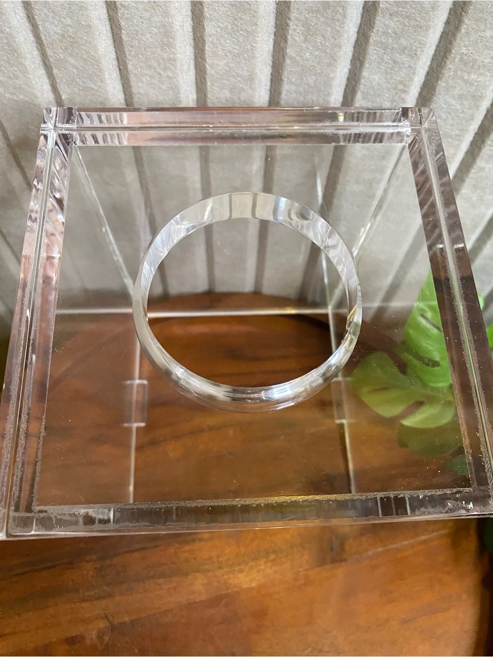 VTG Luxury Heavy Lucite Tissue Box Cover – Thick Clear Acrylic Cube Modern MOD